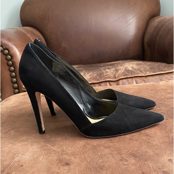 Saks Fifth Avenue black suede pumps - Picture 2 of 5